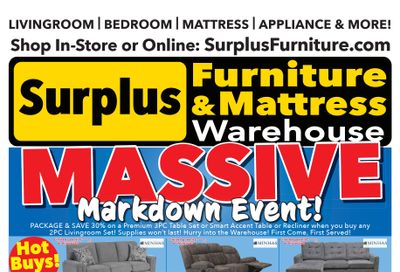 Surplus Furniture & Mattress Warehouse (Thunder Bay) Flyer October 6 to 26