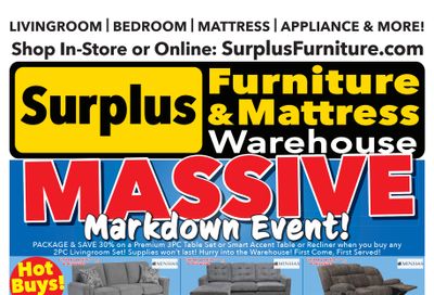 Surplus Furniture & Mattress Warehouse (Sudbury) Flyer October 6 to 26