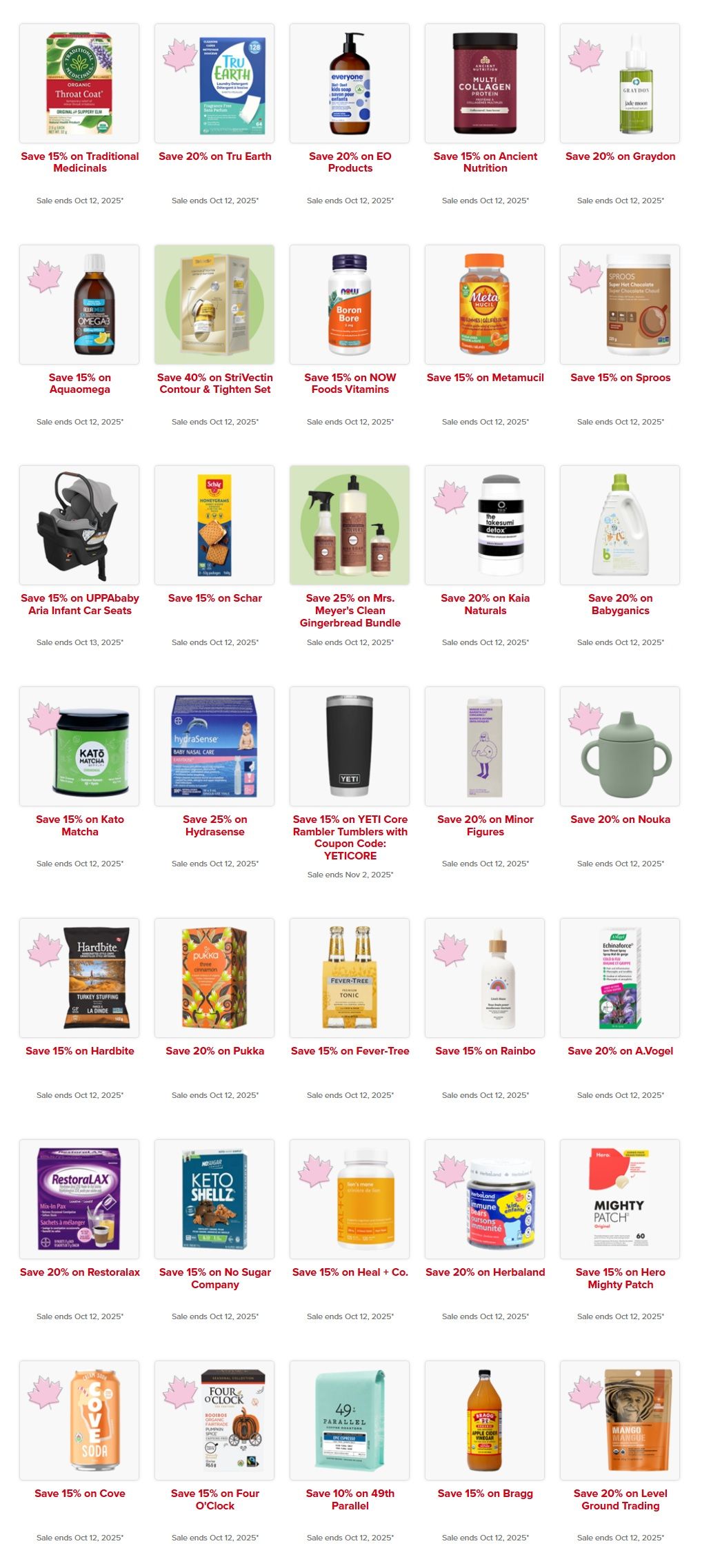 Well.ca Weekly Sales October 6 to 12