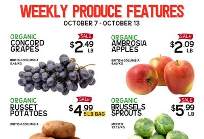 Pomme Natural Market Weekly Produce Flyer October 7 to 13