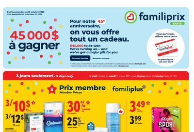 Familiprix Sante Flyer October 9 to 15