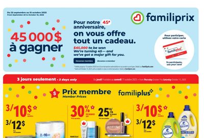 Familiprix Flyer October 9 to 15