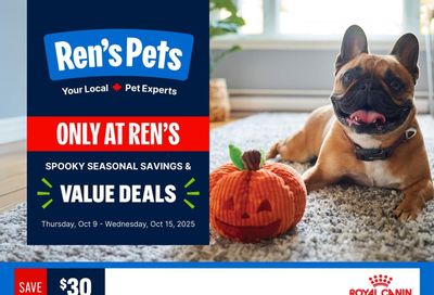 Ren's Pets Flyer October 9 to 15