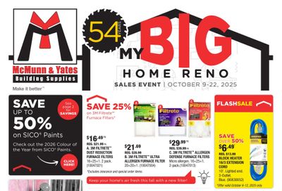 McMunn & Yates Building Supplies Flyer October 9 to 22