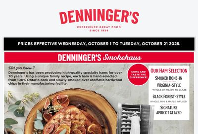 Denninger's Monthly Flyer October 1 to 21