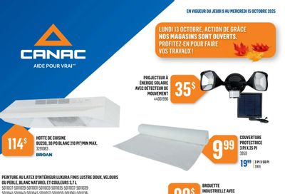 Canac Flyer October 9 to 15