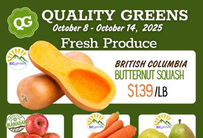 Quality Greens Flyer October 8 to 14