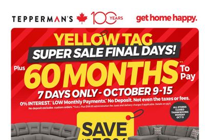 Tepperman's Flyer October 9 to 15
