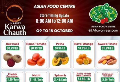 Asian Food Centre (Wanless Dr.) Flyer October 9 to 15