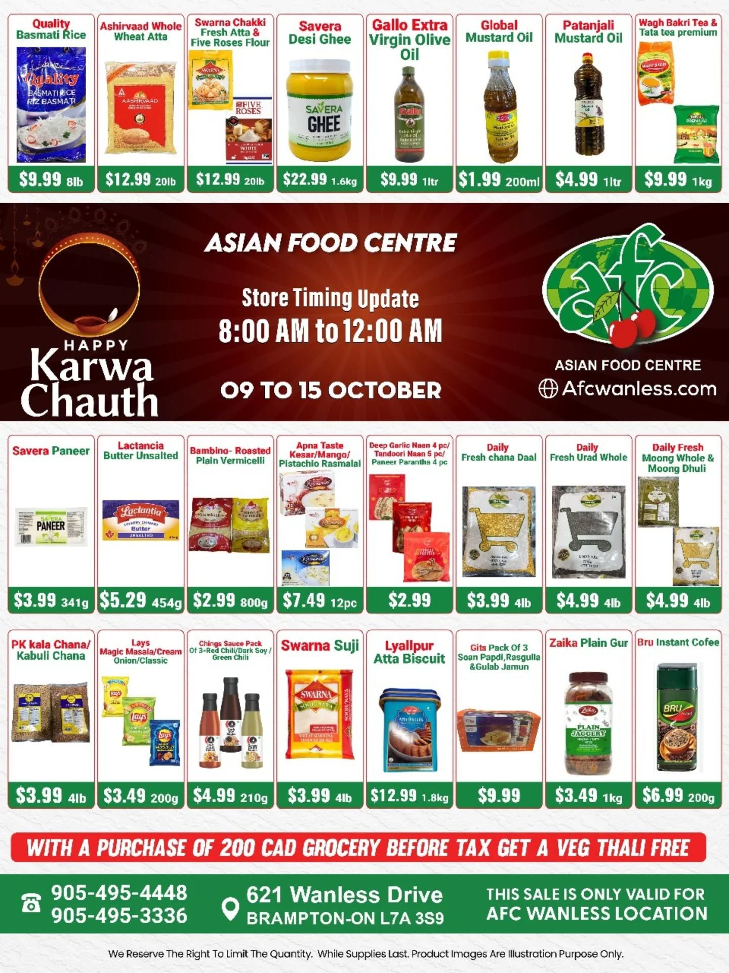Asian Food Centre (Wanless Dr.) Flyer October 9 to 15