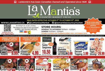 LaMantia's Flyer October 9 to 15