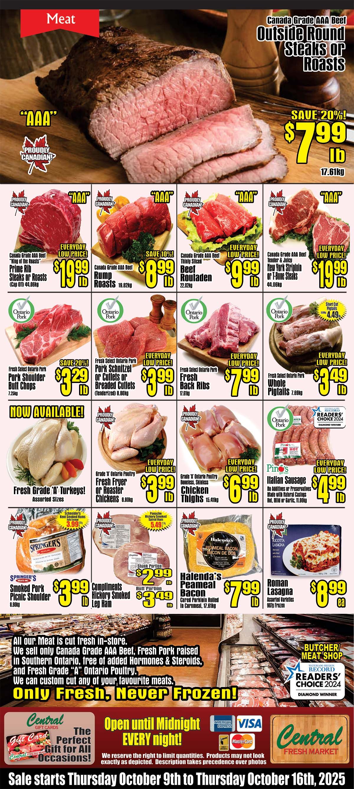 Central Fresh Market Flyer October 9 to 16