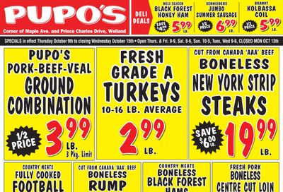 Pupo's Food Market Flyer October 9 to 15