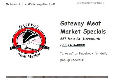 Gateway Meat Market Flyer October 9 to 15 Gateway Meat Market Flyer October 9 to 15