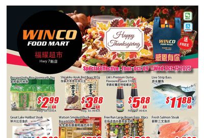 WinCo Food Mart (HWY 7) Flyer October 9 to 15 WinCo Food Mart (HWY 7) Flyer October 9 to 15