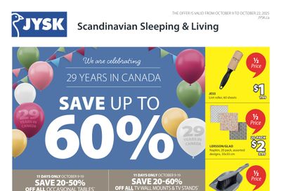 JYSK Flyer October 9 to 22 JYSK Flyer October 9 to 22