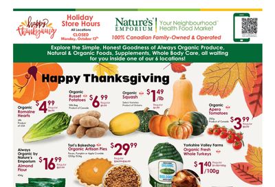 Nature's Emporium Bi-Weekly Flyer October 9 to 22 Nature's Emporium Bi-Weekly Flyer October 9 to 22