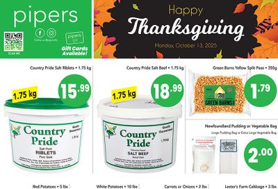 Pipers Superstore Flyer October 9 to 15