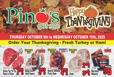 Pino's Flyer October 9 to 15 Pino's Flyer October 9 to 15