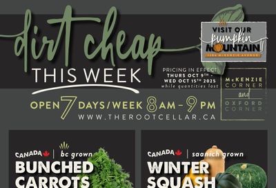 The Root Cellar Flyer October 9 to 15