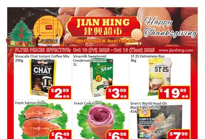 Jian Hing Supermarket (North York) Flyer October 10 to 16 Jian Hing Supermarket (North York) Flyer October 10 to 16