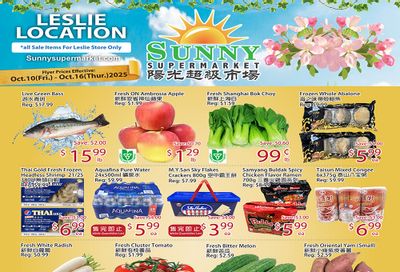 Sunny Supermarket (Leslie) Flyer October 10 to 16