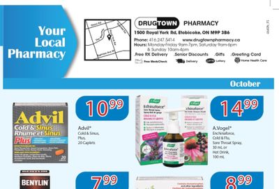 Drug Town Pharmacy Flyer October 3 to 24