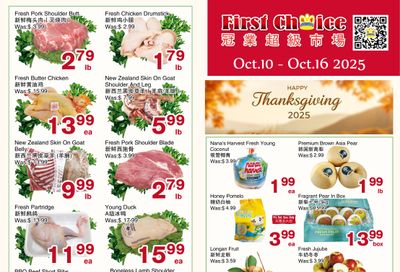 First Choice Supermarket Flyer October 10 to 16
