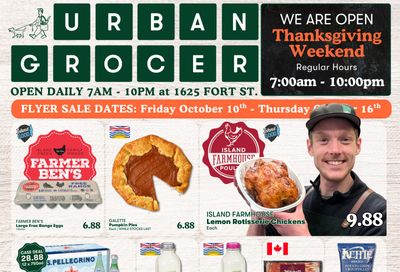 Urban Grocer Flyer October 10 to 16 Urban Grocer Flyer October 10 to 16