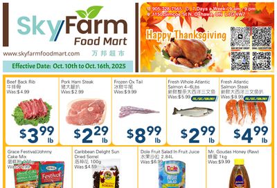 SkyFarm Food Mart Flyer October 10 to 16