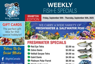 Big Al's (Brampton) Weekly Specials October 10 to 16
