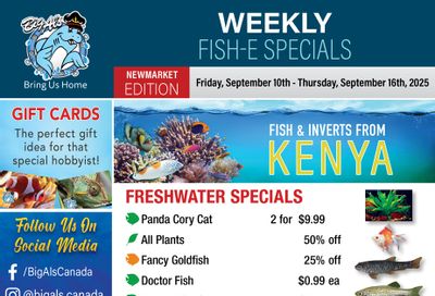 Big Al's (Newmarket) Weekly Specials October 10 to 16