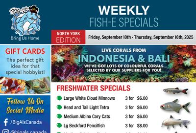 Big Al's (North York) Weekly Specials October 10 to 16