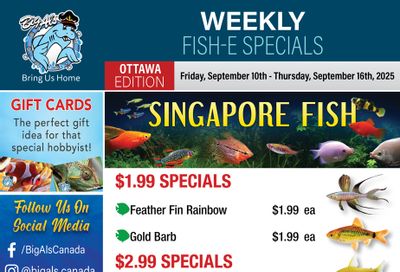 Big Al's (Ottawa) Weekly Specials October 10 to 16