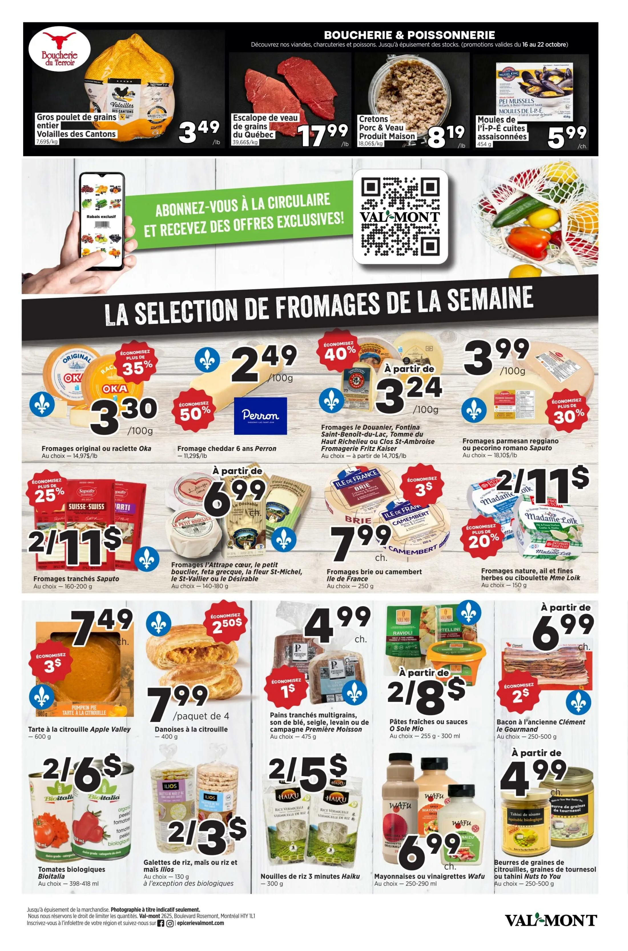 Val-Mont Flyer October 16 to 22