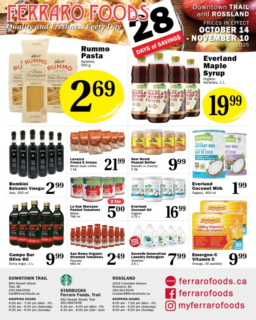 Ferraro Foods Monthly Flyer October 14 to November 10
