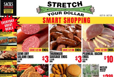 Sacks Food Co. Flyer October 15 to 28 Sacks Food Co. Flyer October 15 to 28