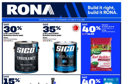 Rona & Rona+ (West) Flyer October 16 to 22