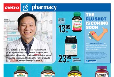 Metro (ON) Pharmacy Flyer October 16 to November 12 Metro (ON) Pharmacy Flyer October 16 to November 12