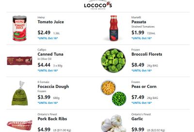 Lococo's Flyer October 15 to 19