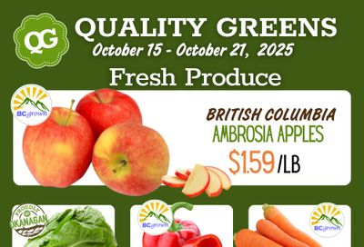 Quality Greens Flyer October 15 to 21