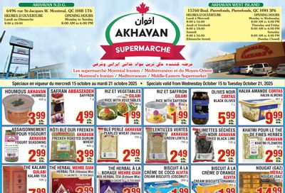 Akhavan Supermarche Flyer October 15 to 21 Akhavan Supermarche Flyer October 15 to 21