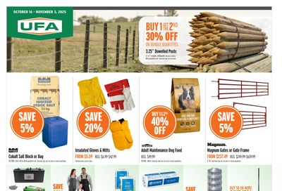 UFA Co-operative Limited Flyer October 16 to November 3