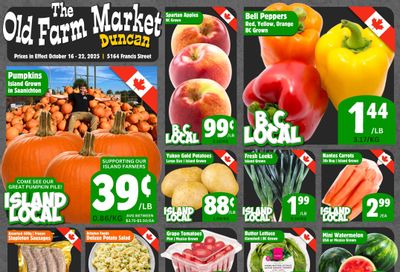 The Old Farm Market (Duncan) Flyer October 16 to 22