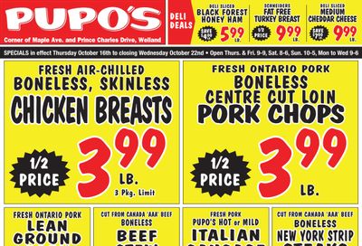 Pupo's Food Market Flyer October 16 to 22