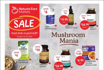 Nature's Fare Markets Flyer October 16 to 29