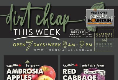 The Root Cellar Flyer October 16 to 22