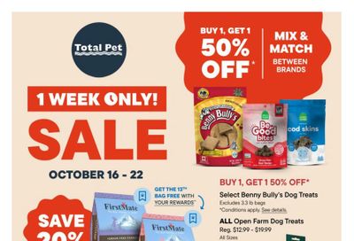 Total Pet Flyer October 16 to 22