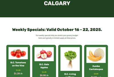 H&W Produce Flyer October 16 to 22 H&W Produce Flyer October 16 to 22