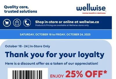 Wellwise By Shoppers Flyer October 18 to 24